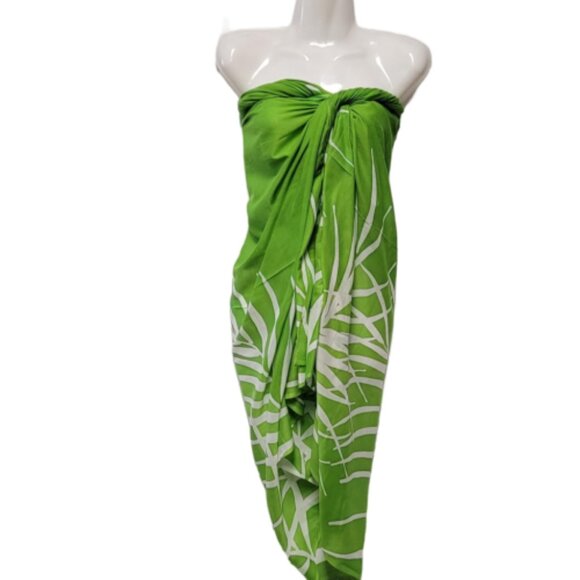 Womens Sarong Cotton Wrap Handpainted Batik Wrapskirt Beach Pareo Beachwear-NEW - Picture 9 of 10